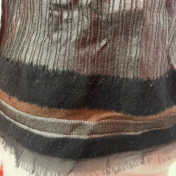 Salvatore Ferragamo Silver Ribbed Turtleneck Sweater - Picture 7 of 7